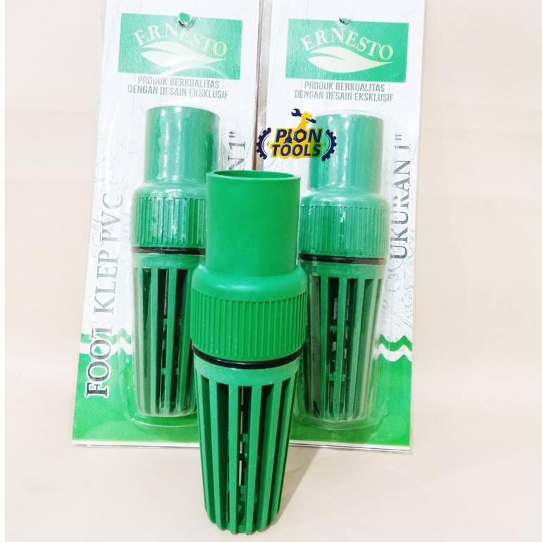 ERNESTO FOOTKLEP PVC 1" HIJAU Foot Klep Plastik Tusen Klep 1 inch