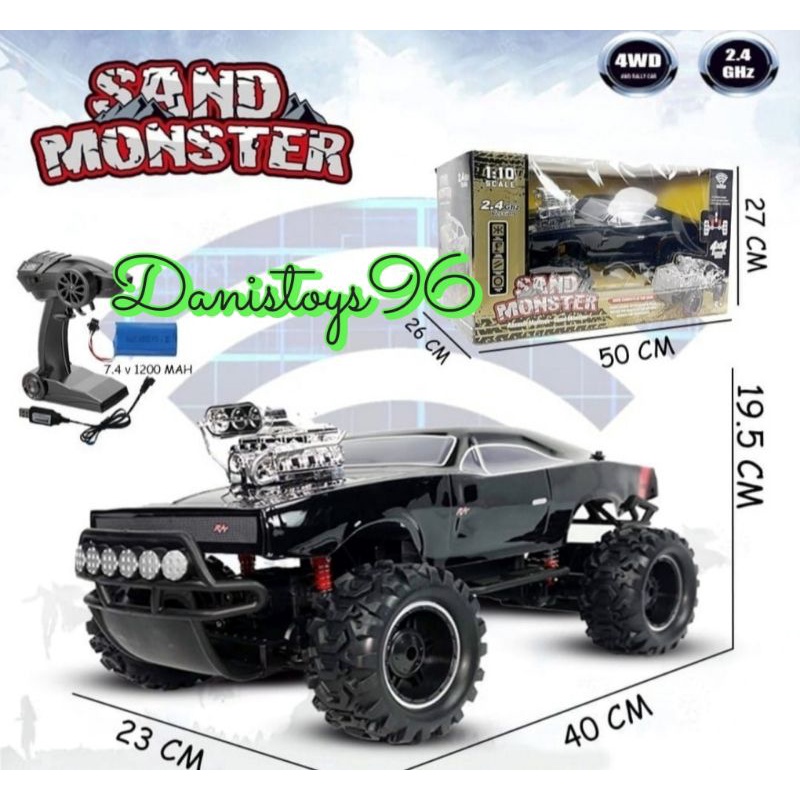 MOBIL REMOTE CONTROL SAND MONSTER 1:10 SCALA  ROCK CRAWLER JUMBO