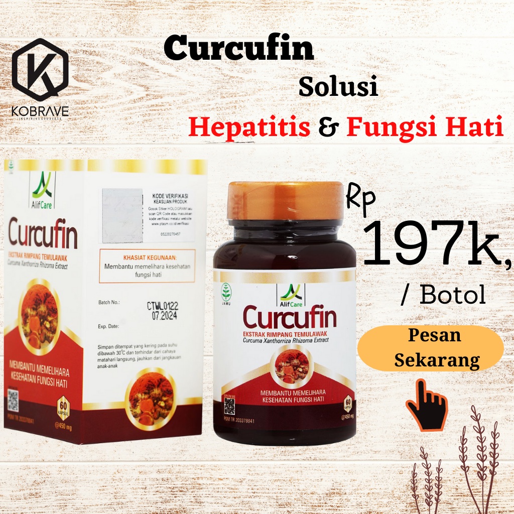 CURCUFIN Ekstrak Rimpang Temulawak Obat Hepatitis Herbal Liver Penambah Nafsu Makan