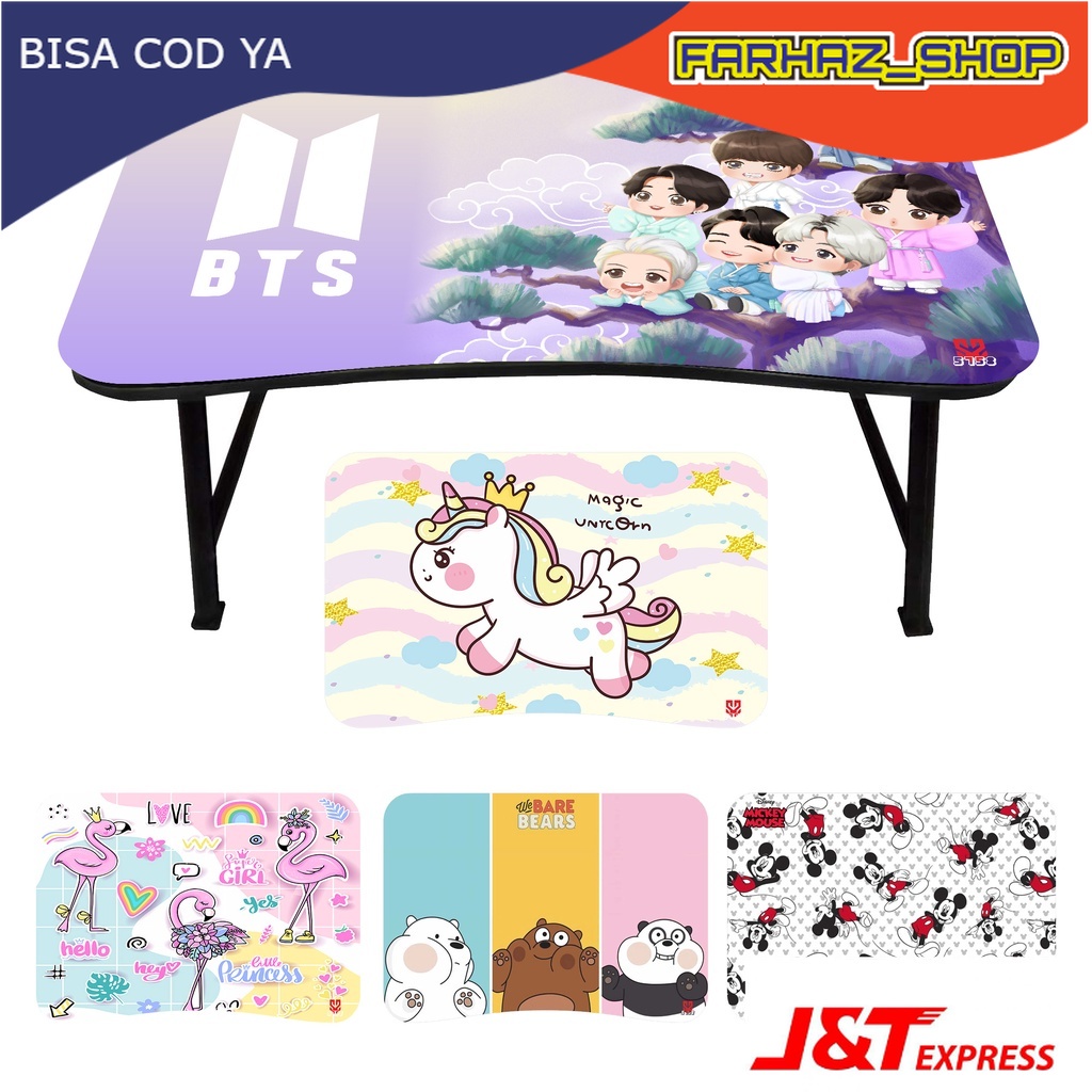 MEJA BELAJAR ANAK LIPAT PORTABEL KARAKTER