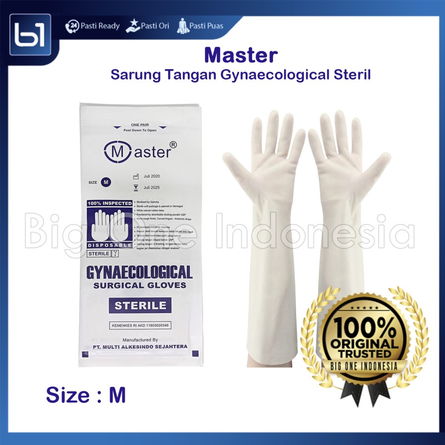 Sarung Tangan Obgyn MASTER Sterile Gloves, MASTER Surgical Gloves, Gynaecological Surgical Gloves St