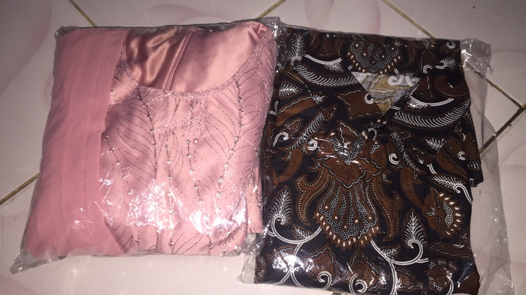 Set Couple Mika Dusty ---- Batik Couple Rossa Batik Brokat Modern Kebaya Kekinian