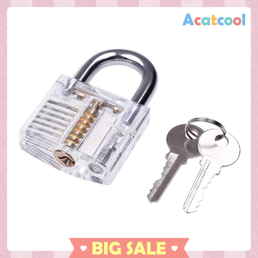 17pcs Training Practice Lock Pick Padlock Picking Unlocking Lock Pick Tools