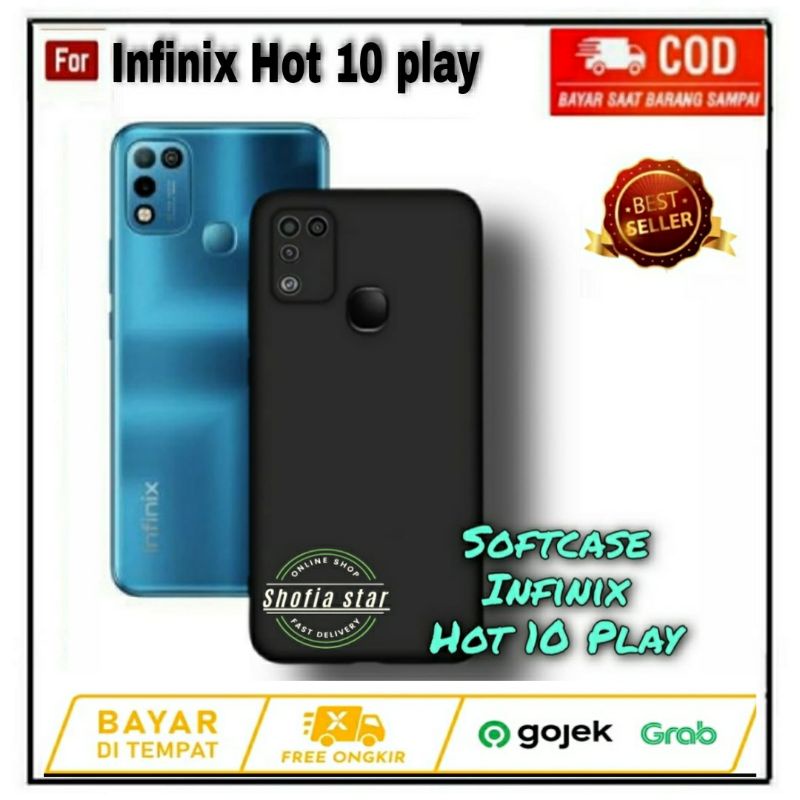 CASE INFINIX HOT 10 PLAY 11 PLAY SOFTCASE SLIM MATTE PREMIUM BLACK PROTECT CAMERA