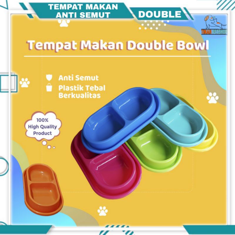 TEMPAT MAKAN ANTI SEMUT DOUBLE / Tempat makan kucing anjing ANTI SEMUT