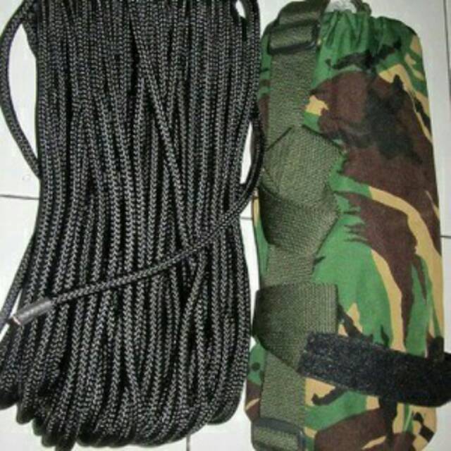 Tali Karmantel Statistik TNI / Tali Carmantel/Tali Peluncur/Tali Panjat Tebing/Pecinta Alam/MAPALA