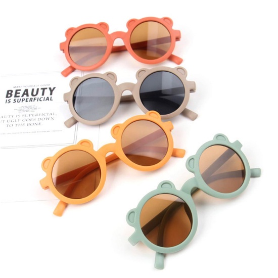 Kacamata Anak Laki Laki Perempuan Korea Bulat Motif Beruang Fashion anak kualitas terbaik KCM1