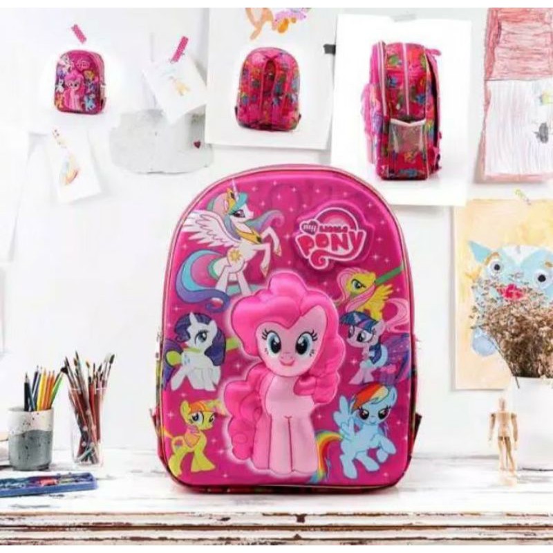 Rangsel sekolah sd karakter unicorn kudaponi/tas sekolah anak sd /tas anak 3 dimensi