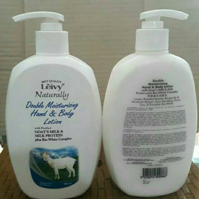 Leivy Naturally Hand Body Lotion Goat S Milk 500ml Hand Body Susu Kambing Shopee Indonesia