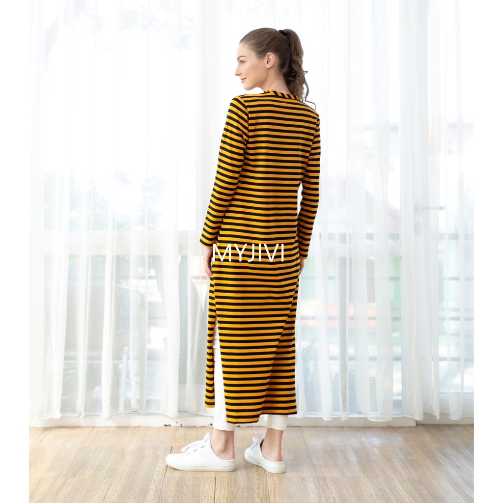 GHUMAISHA LONG TUNIC EDISI STRIPE