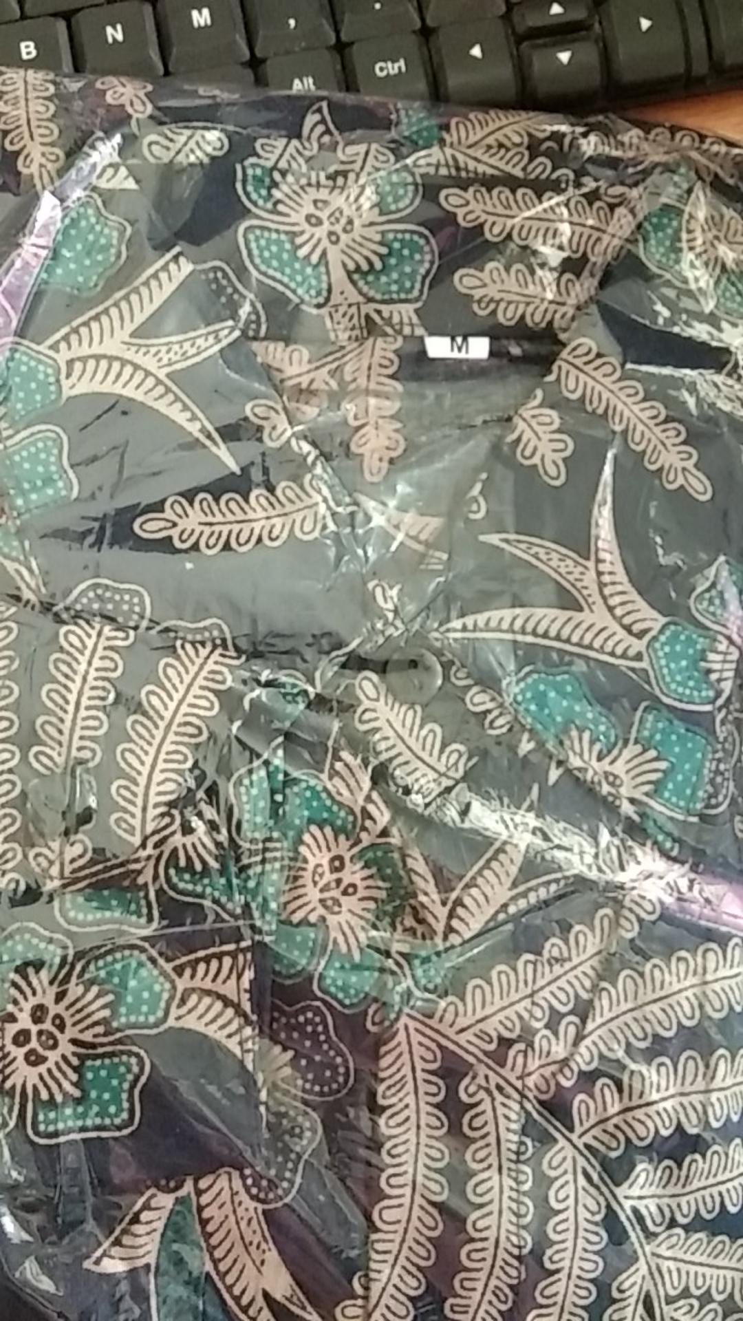 Batik Pria Size M L Xl Xxl  Bswart Batik Hrb026 Kenongo Hem Panjang Padi