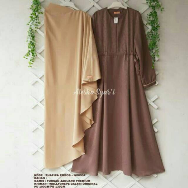 ORIGINAL GAMIS ZHAFIRA SET FURSAN EMBOS ALESHA
