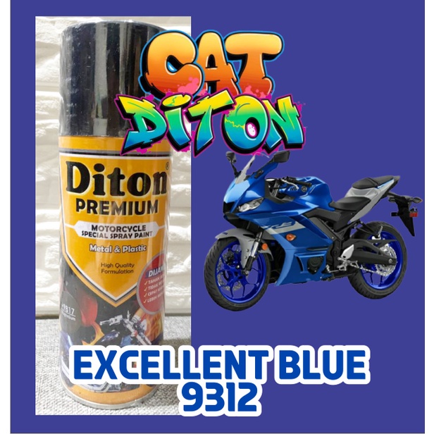 Cat Pilox Diton Premium Excellent Blue 9312 400cc warna Biru Metalik