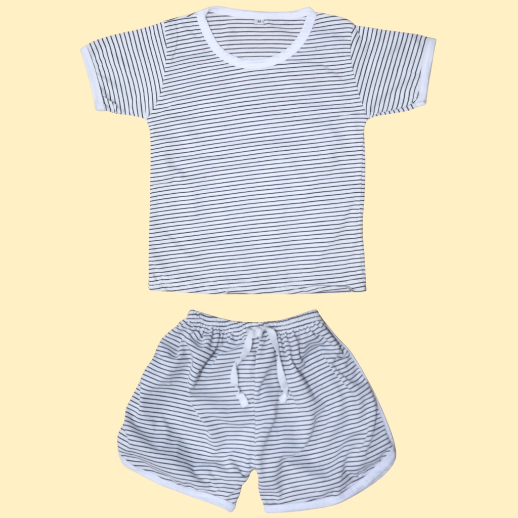 BabynKids - Setelan Baju Cupa Cups Anak Salur / Setelan baju playful colour anak / Setelan Baju Playset Cupa Cups Anak / Set retro / Setelan anak laki / Setelan Anak Perempuan / Setelan Anak Playset / Setelan Anak Playful Colour / Stripe tee set