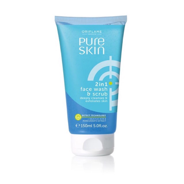 ORIFLAME PURE SKIN 2 in 1 FACE WASH AND SCRUB
