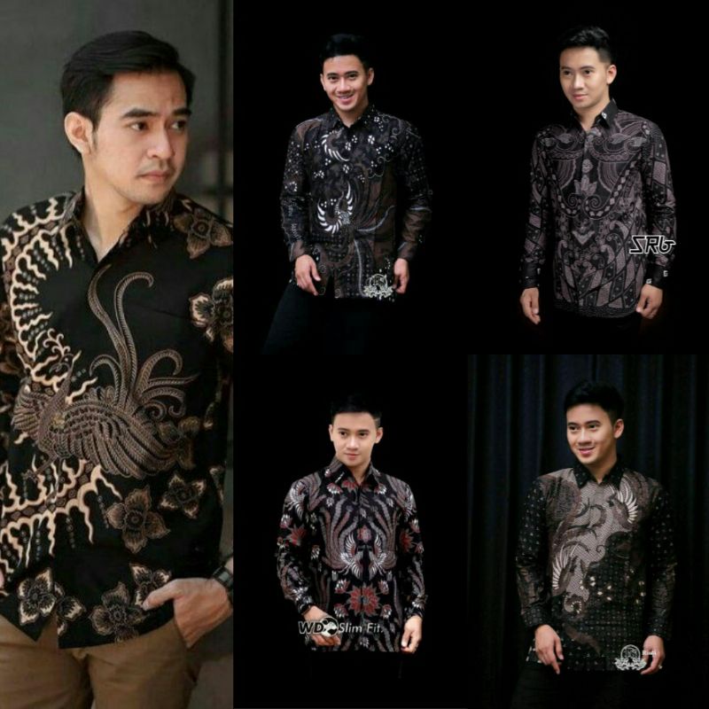 0BSWART Batik HRB026 kenongo Hem Pendek Padi Pekalongan M L XL Batik Pria MURAH Modern Grosir