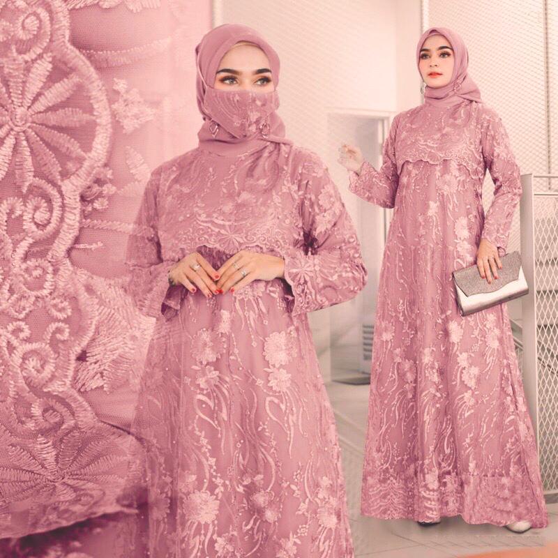 GAMIS CANTIK SORAYAE FREE MASKER/MAXI DRESS/GAMIS WANITA TERBARU KEKINIAN/SIZE M/ L/XL/XXL/XXXL/FASHION MUSLIM/DRESS KONDANGAN/GAMIS REMAJA/DRESS MUSLIM