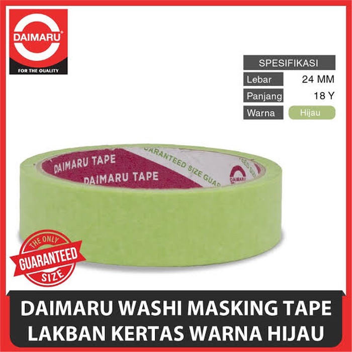 

NEW. NEW ! MASKING TAPE / LAKBAN KERTAS KUALITAS PREMIUM DAIMARU WASHI 24mm