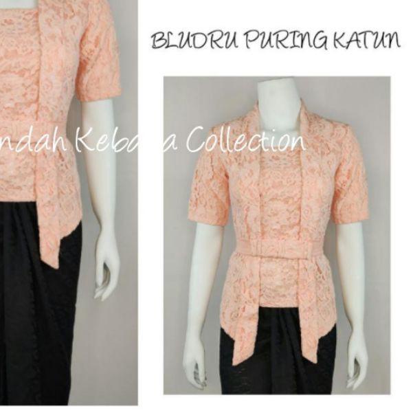 ❉ Indah KEBAYA BROKAT BLUDRU KUTUBARU MODERN LENGAN PENDEK Furing Katun KEBAYA WISUDA KEBAYA KATUN K