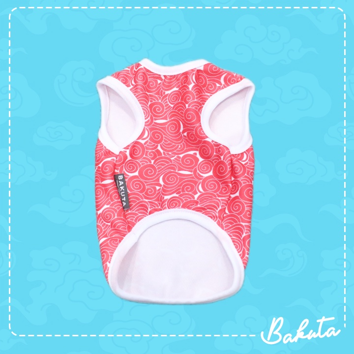 Baju Kucing Model Kaos Motif Tank Japan Cloud Warna Warni | Japan Cloud Tank Bakuta