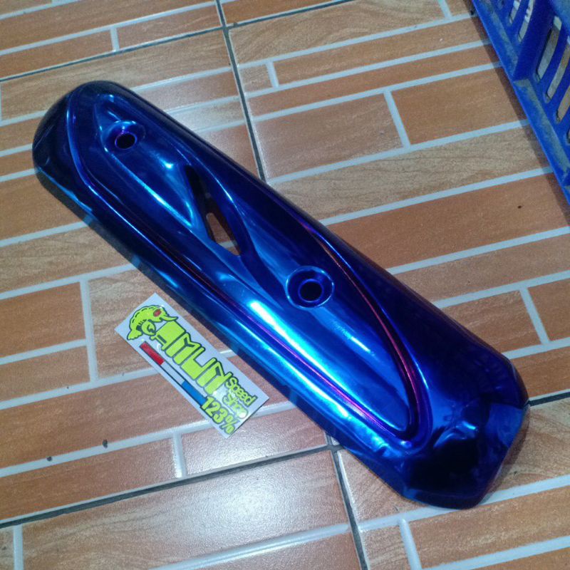 tameng Knalpot vario 110 Blue polos Original Thailand Tameng knalpot Click  Thailand Blue polos