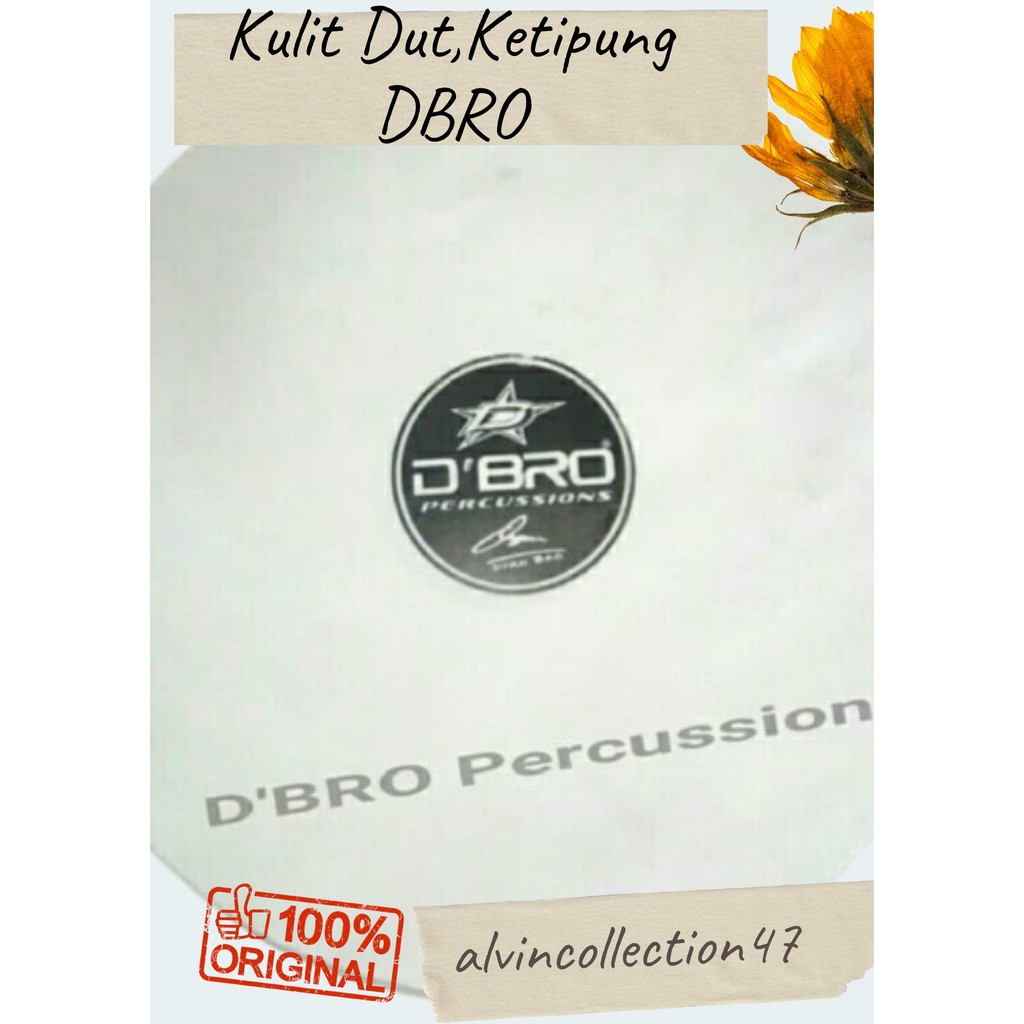 KULIT DUT, KULIT KETIPUNG, KULIT KENDANG, LOGGO KULIT DBRO, DIAMETER 36CM (CUMA DUT )