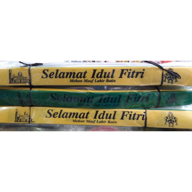 Pita parcel selempang idul fitri lebaran mix warna 4x50cm 50 pcs