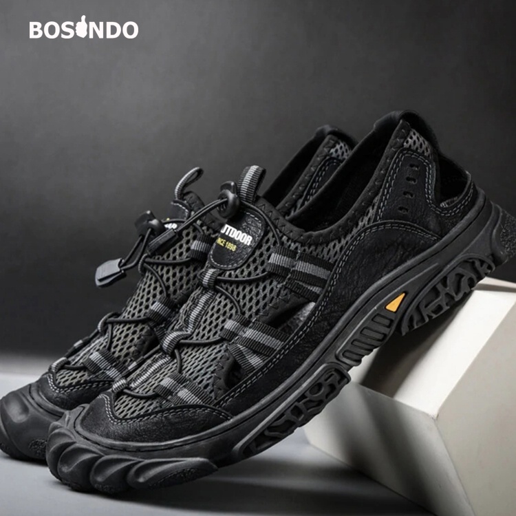 BOSINDO✔ B28 sendal gunung hiking pria kulit import/sepatu sneakers gunung hiking pria  impor