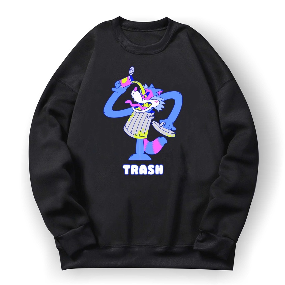 TRASH Basic Sweater II TRASH Sweater Crewneck II Sweatshirt Sz M - XL ( Pria &amp; Wanita / Anak &amp; Dewasa )