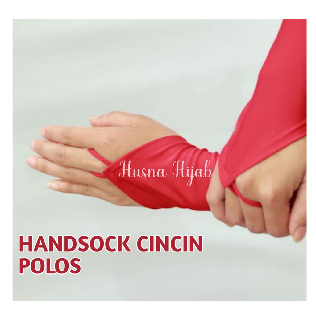 [HUSNA HIJAB] Handsock Cincin Polos / Hensok Polos / Manset Polos