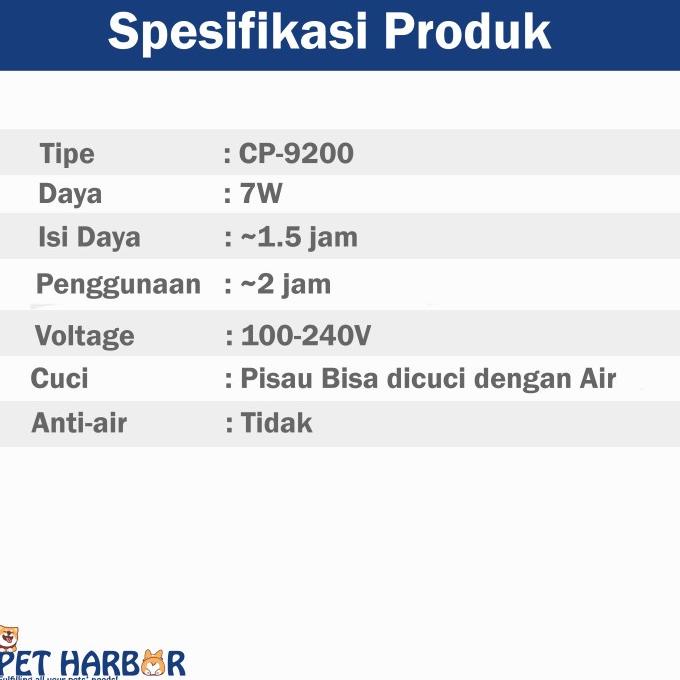 Codos Clipper CP-9200 CP9200 / Clipper Codos / Clipper Anjing Kucing