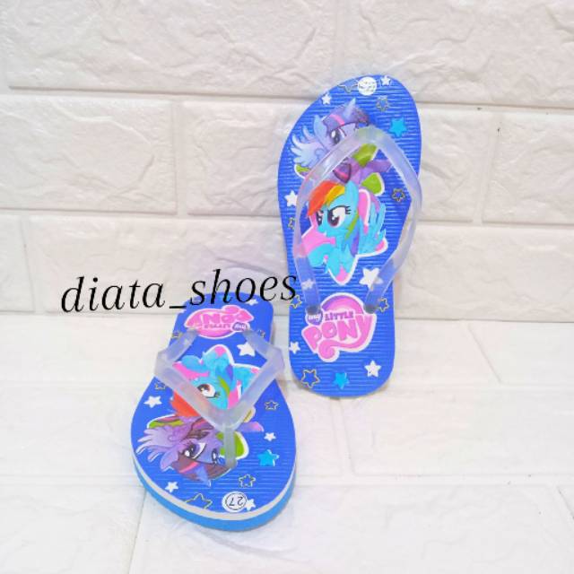 Sandal jepit kuda poni unicorn anak