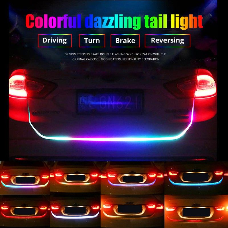 Lampu Strip DRL RGB 1.2 M 12 Volt TAIL LED Lampu Bagasi Pintu Belakan Mobil Stop Sein Signal