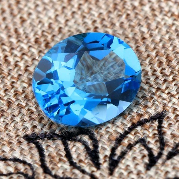 BATU PERMATA NATURAL SWISS BLUE TOPAZ