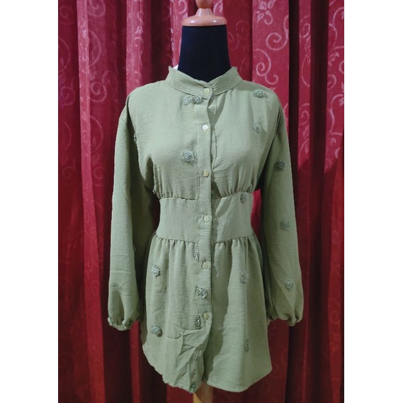Atasan Lesty Pompom by Miudis (Lime)
