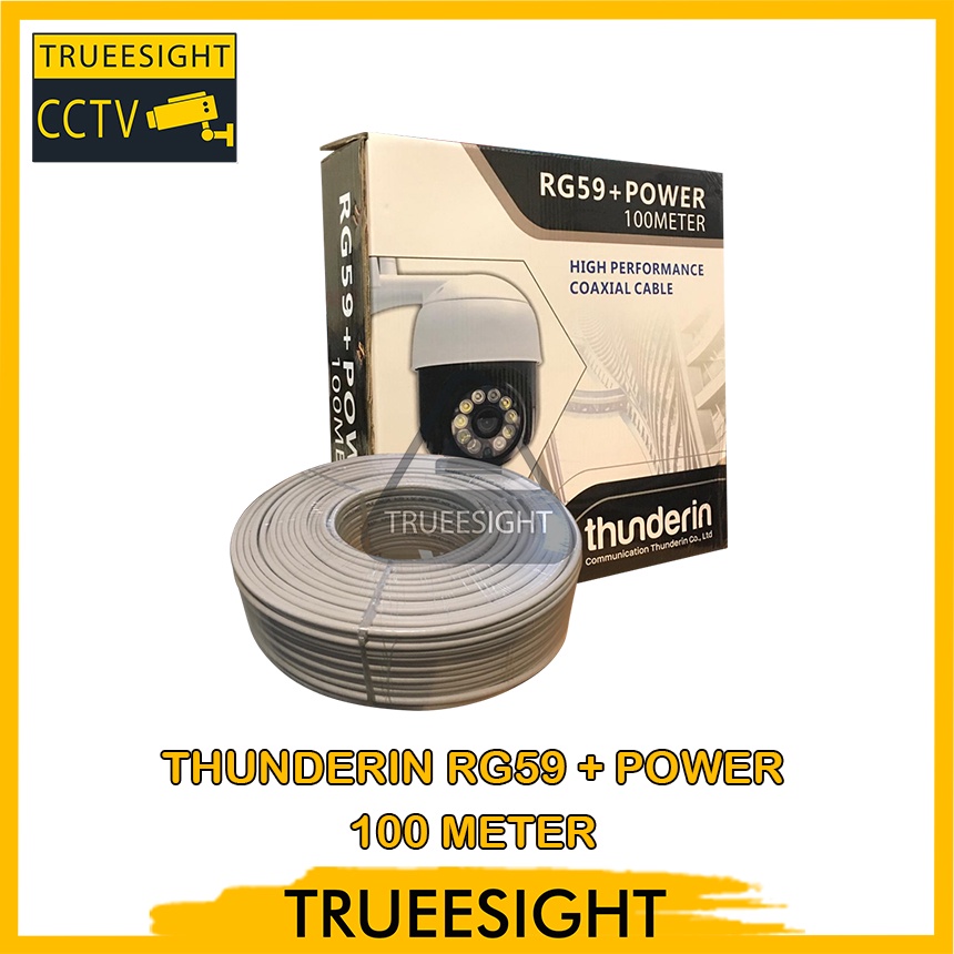Thunderin Kabel Coaxial RG59 Plus Power 100 Meter