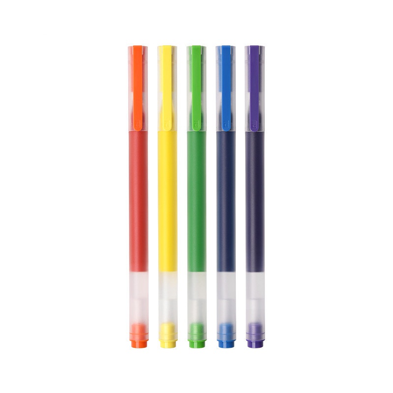 5pcs Pulpen Gel 0.5MM Tinta Warna Warni Untuk Sekolah / Kantor