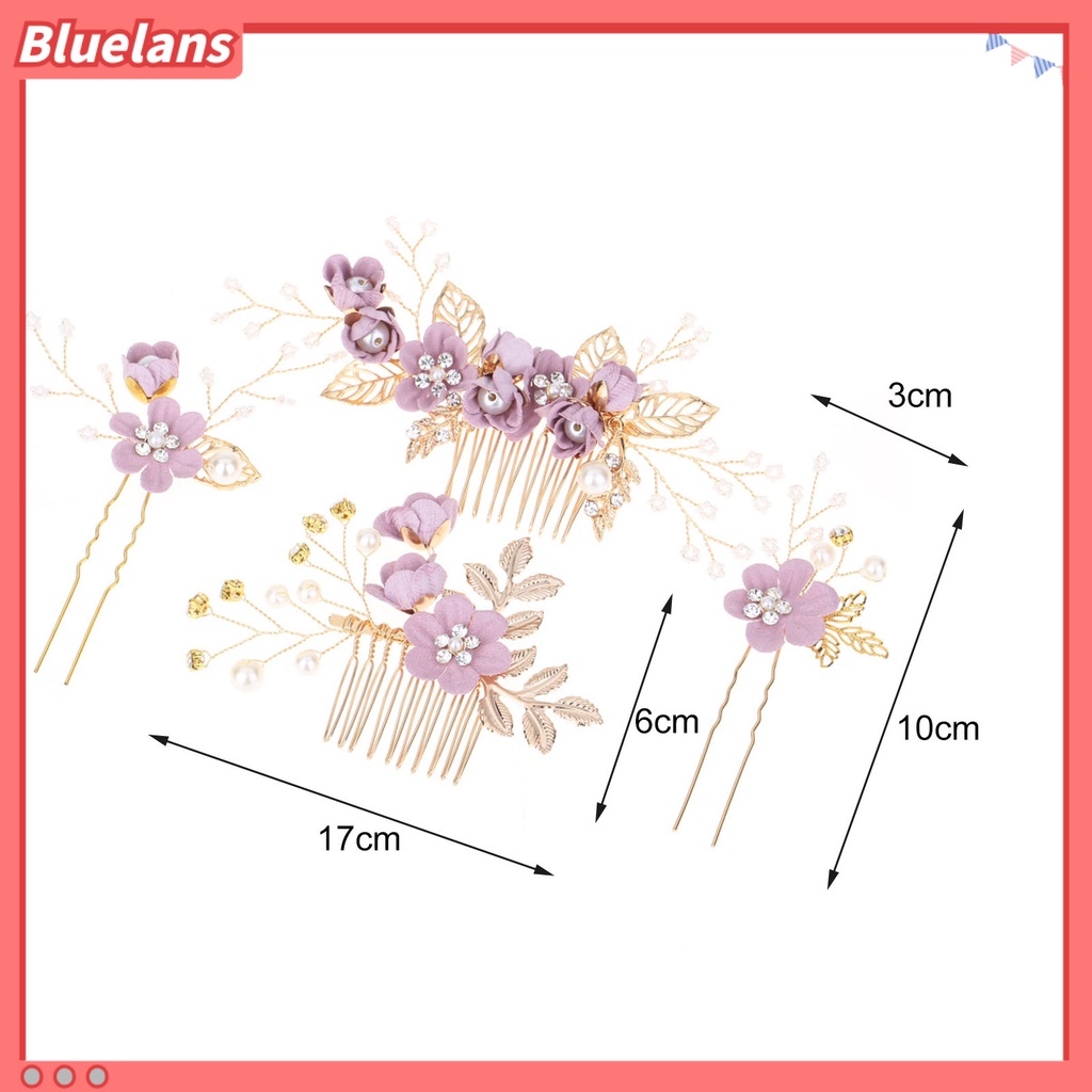 Bluelans Eye-catching Hair Clip Wedding Hair Comb Faux Pearl Crystal Bride Hair Accessories Exquisite for Wedding