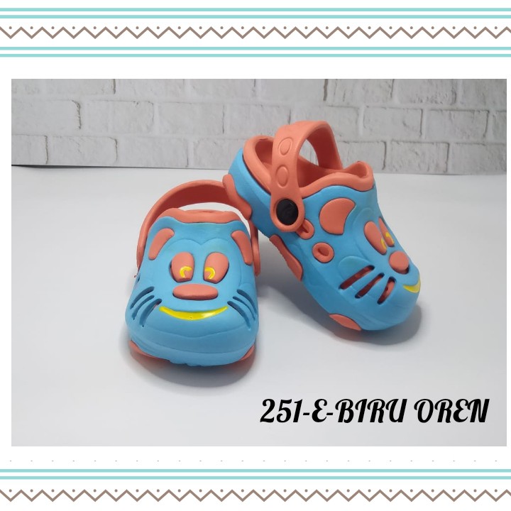 SANDAL DULUX ANAK BALITA - ANAK PAUD MOTIF KUCING LUCU CODE 251E 19-24