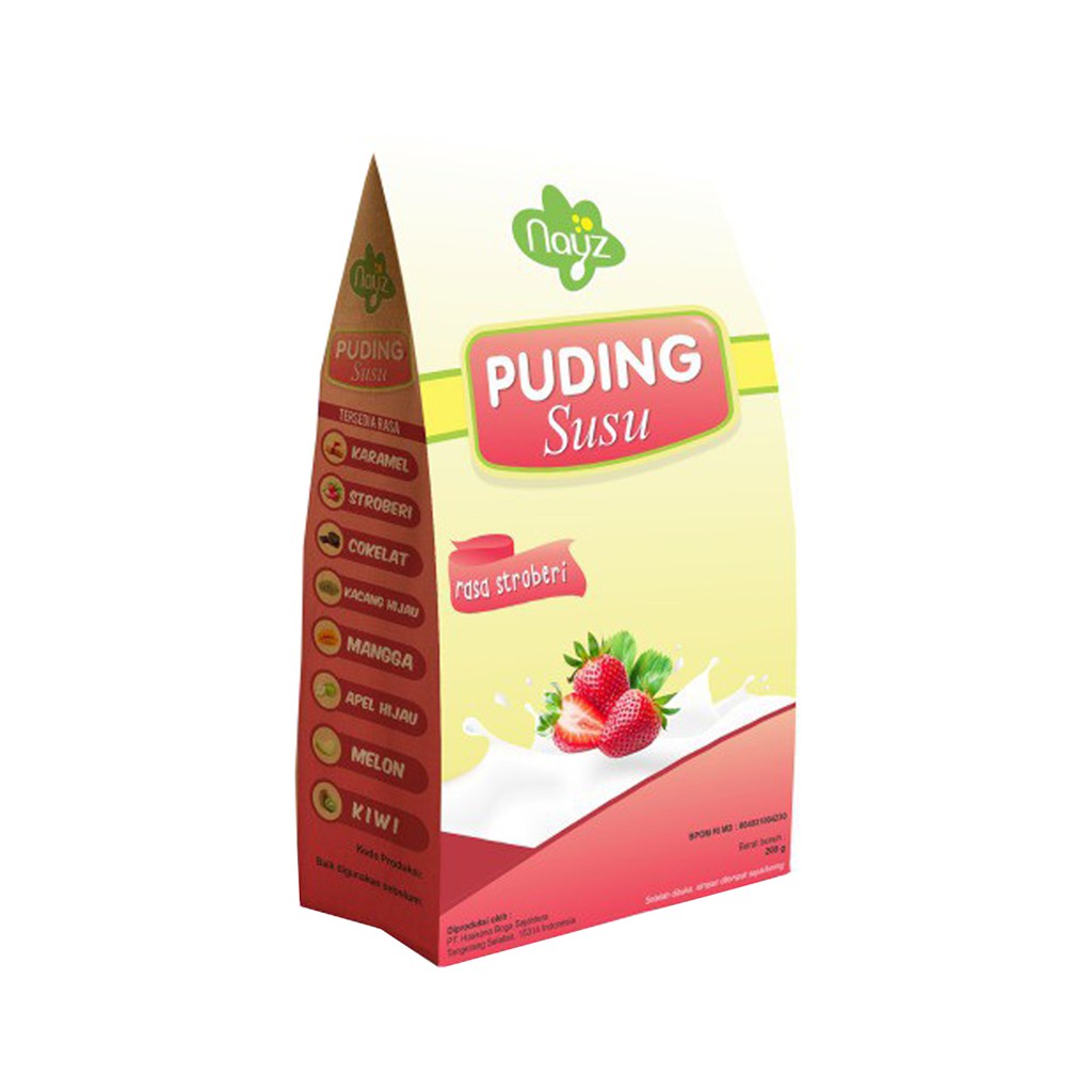 Nayz Puding Susu Milk Pudding Strawberry Stroberi 200g