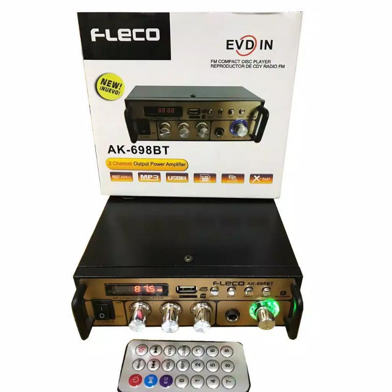 COD AMPLIFIER FLECO BLUETOOTH AK-698BT STREO KARAOKE + Mp3 PLAYER + FM RADIO//AMPLIFIER KARAOKE AK-698bT//AMPLIFIER SALON AKTIF