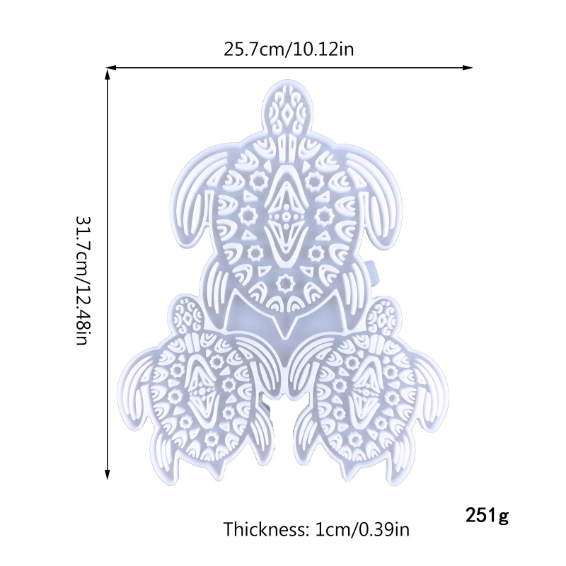 Siy Cetakan Resin Bentuk Kura-Kura Bahan Silikon Ramah Lingkungan