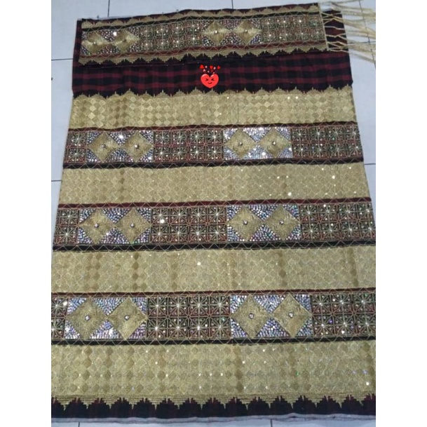 tapis bordir songket lampung kain sarung selendang limar sekebar