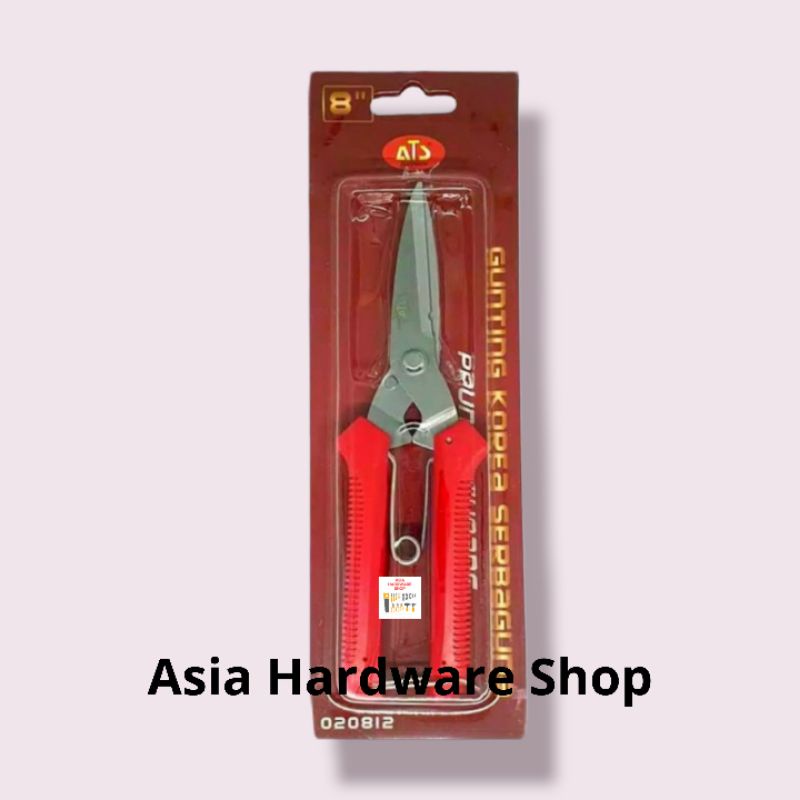 Gunting Dahan Seng Kertas Kain Serbaguna 7" ATS Gunting Tanaman Murah