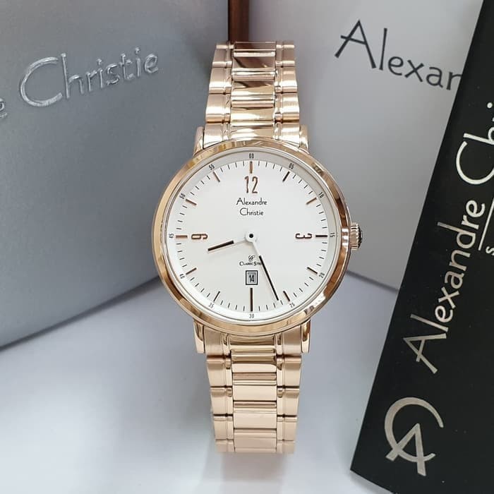 jam tangan wanita alexander cristie original ac8499 rosegold