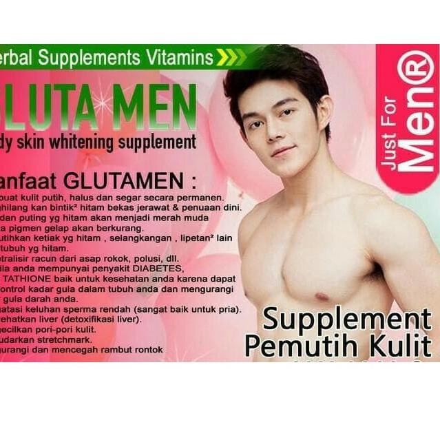 [SKU : JAM7V] Pemutih Kulit Pria Original Japan GLUTAMEN / Obat Pemutih / Vitamin Kuit / Pemutih Muk