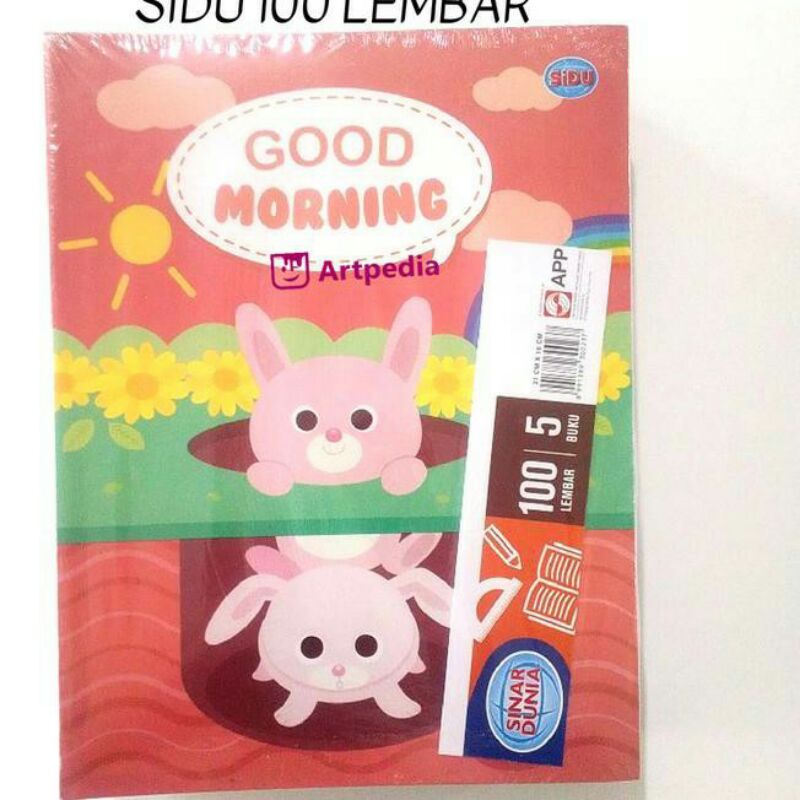 

BUKU TULIS SINAR DUNIA 100 LEMBAR,1PACK ISI 5BUKU