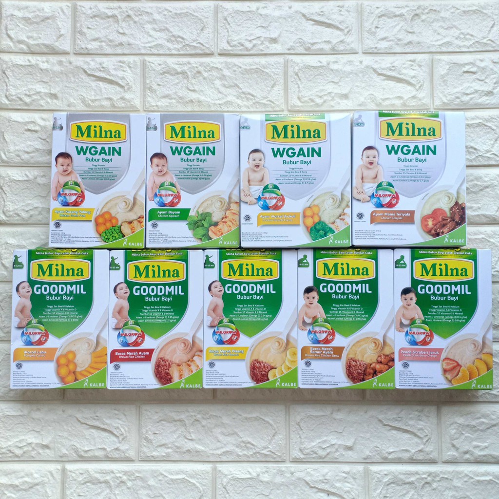 Milna Bubur Tim Bayi Wgain Goodmil Organic 120gr Makanan Baby Mpasi Instan usia 6 8 bulan ke atas