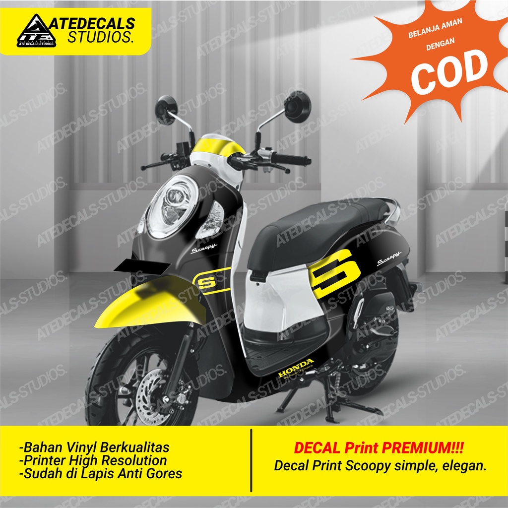 Decal Print Scoopy Simple, Decal Premium Scoopy, Decal Scoopy