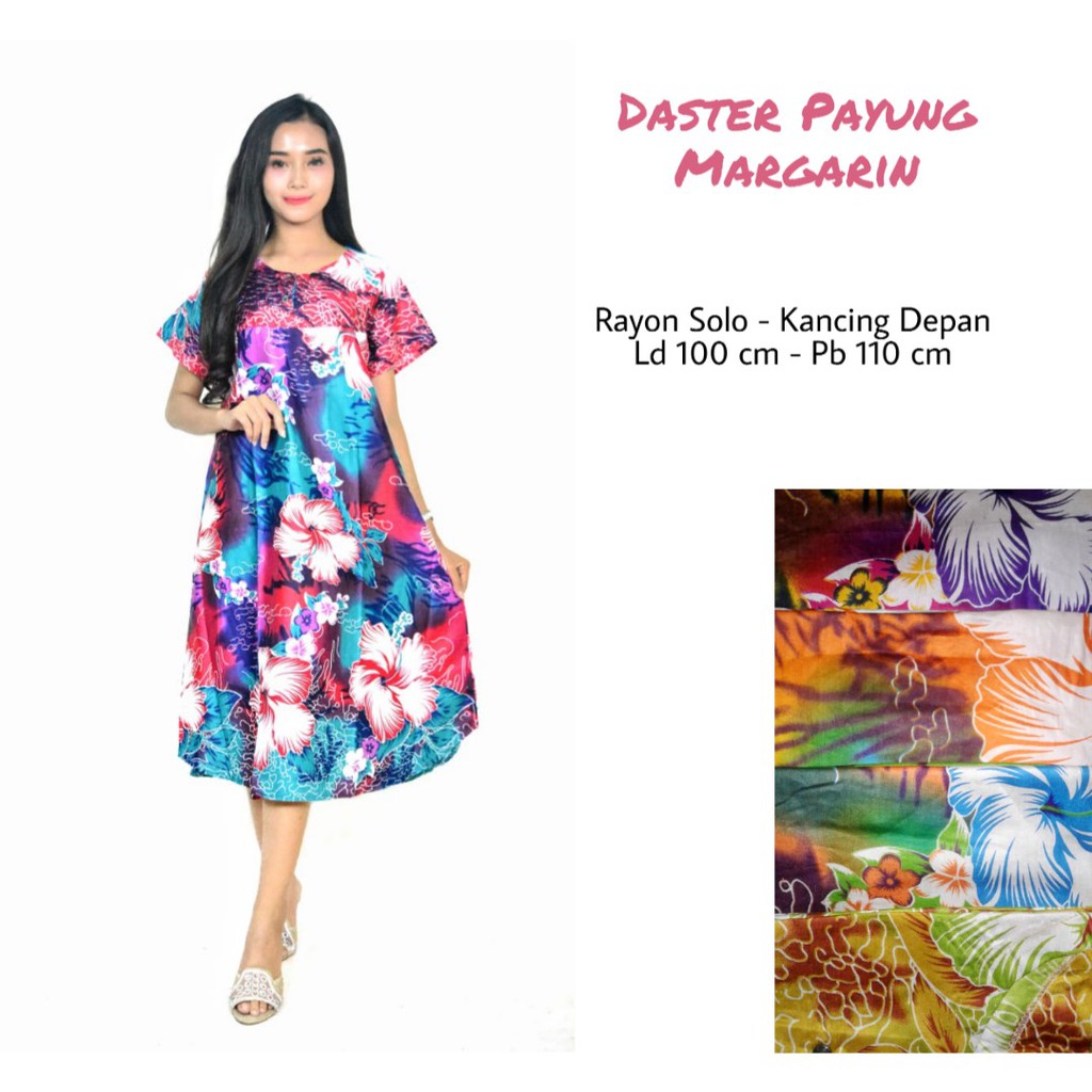 Daster Payung Wanita Bahan Rayon Kancing Depan Busui Bumil